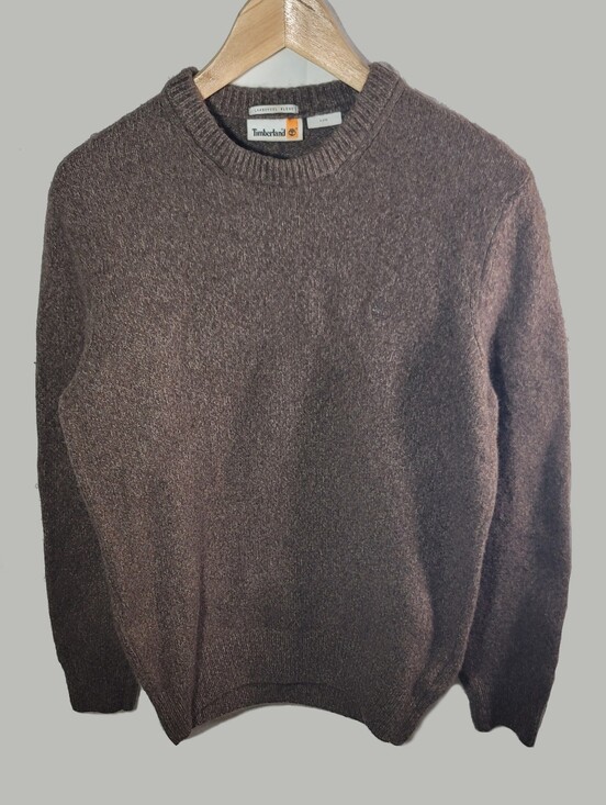 Timberland Sweaters - Timberland Women's Large Lambs Wool Blend Brown Crewneck Sweater
